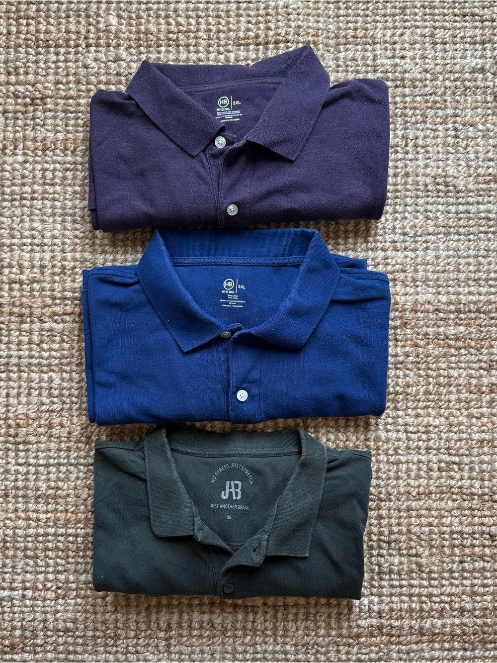 Men’s Polo Shirt - Black / Navy / Dark Purple